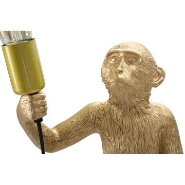 LAMPA STOŁOWA MONKEY ZŁOTA 26X34X55 cm